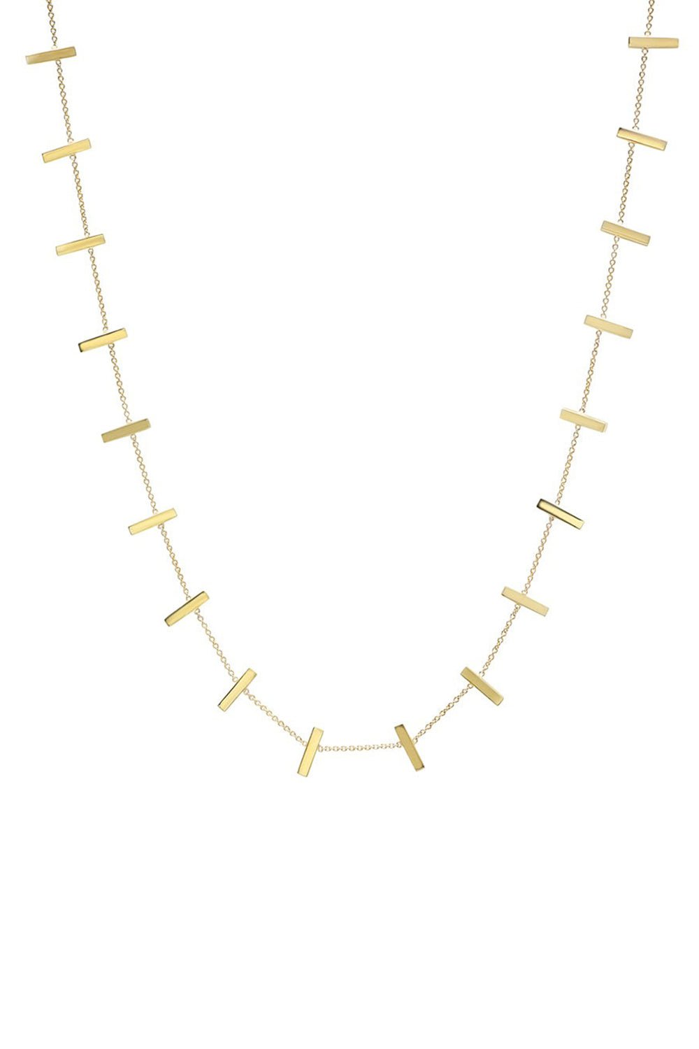 JENNIFER MEYER-Cross Bar Necklace-YELLOW GOLD