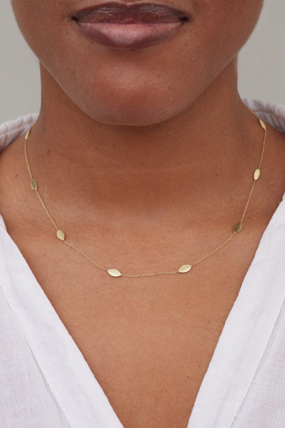 JENNIFER MEYER-Marquise By-The-Inch Necklace-YELLOW GOLD