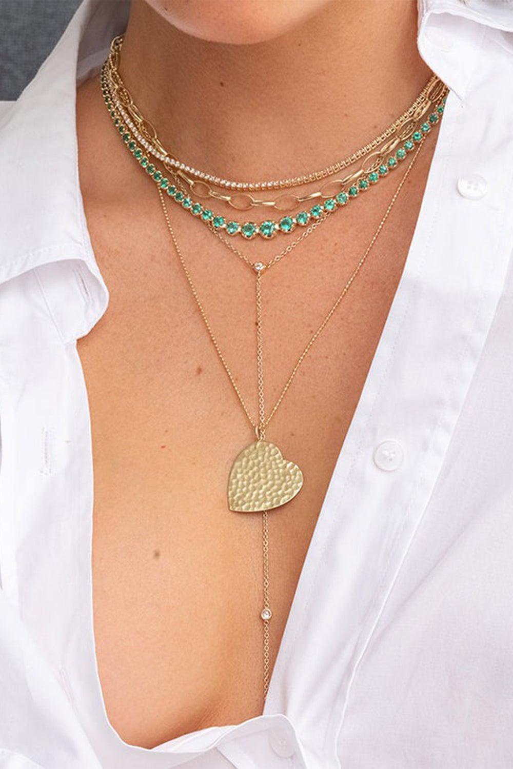 JENNIFER MEYER-Medium Edith Link Necklace-YELLOW GOLD