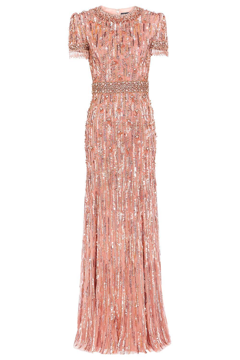 Roxy Embellished Beaded Gown-CINNAMON-2-CLOTHINGDRESSGOWN-JENNY PACKHAM