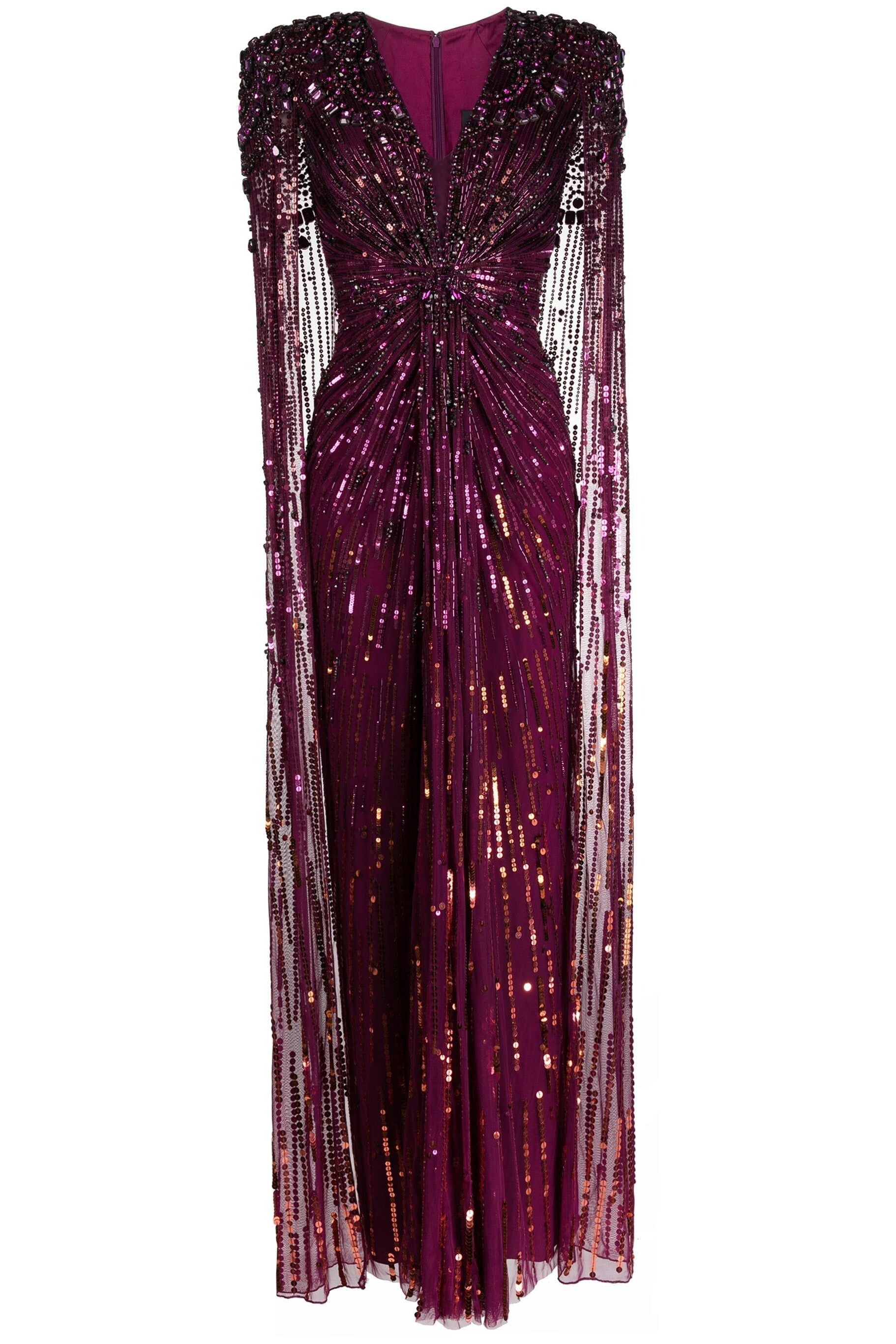 JENNY PACKHAM-Lotus Lady Gown - Mulberry-