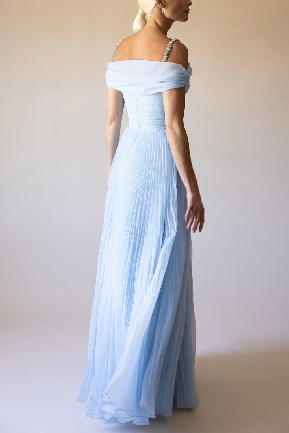 JENNY PACKHAM-Mara Gown - Smoky Blue-