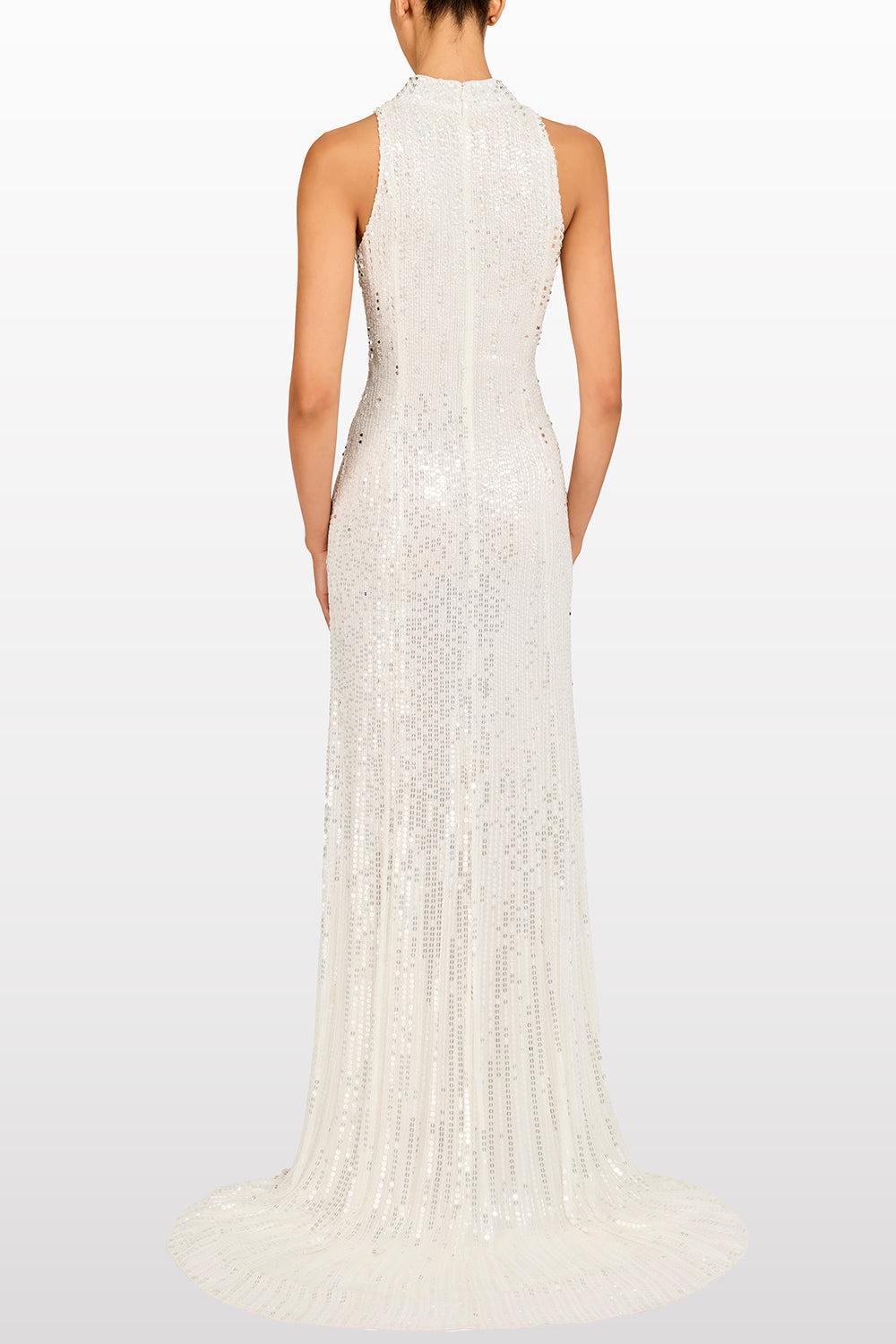 Benue Sequin Beaded Gown-VANILLA-4-CLOTHINGDRESSGOWN-JENNY PACKHAM