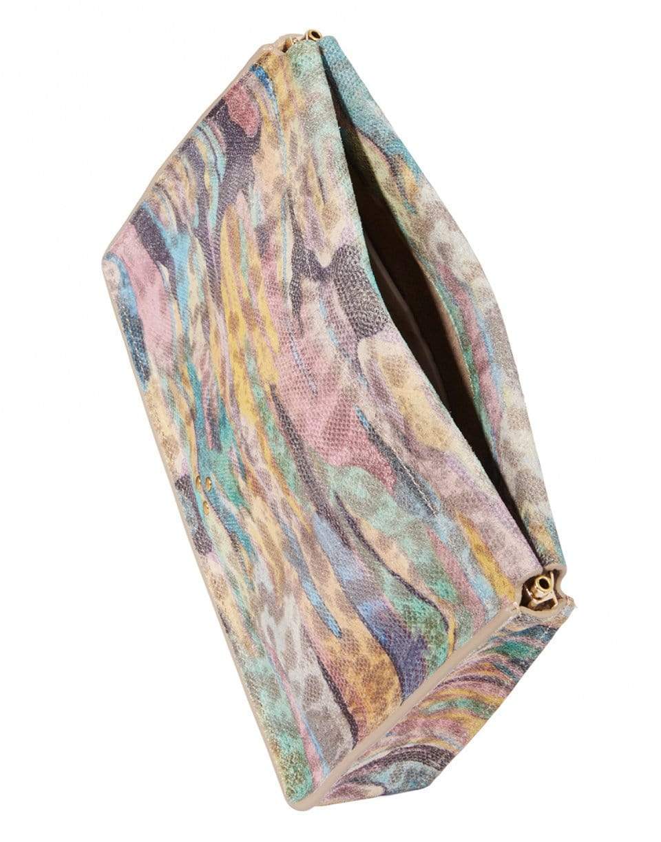 JEROME DREYFUSS-Clic Clac L Split Suede Psyche Clutch-PSYCHE
