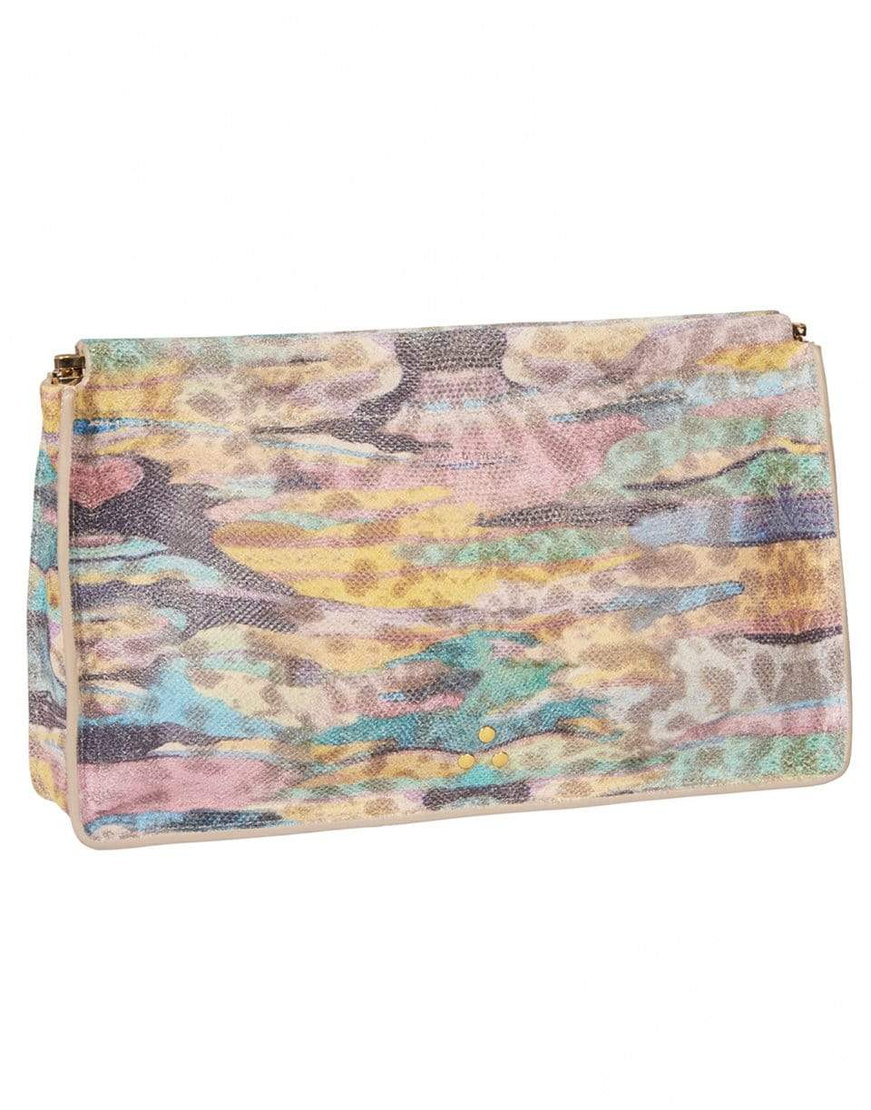 JEROME DREYFUSS-Clic Clac L Split Suede Psyche Clutch-PSYCHE