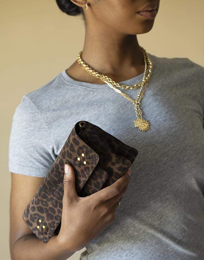 JEROME DREYFUSS-Charley Small Wallet On Chain-LEOPARD