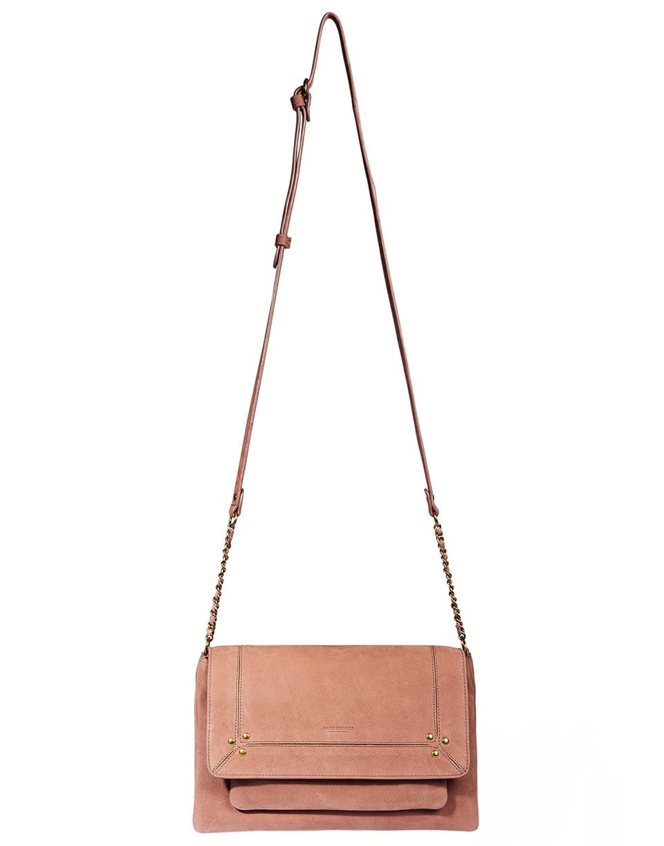 JEROME DREYFUSS-Charly M Taurillion Leather Shoulder Bag-ROSE