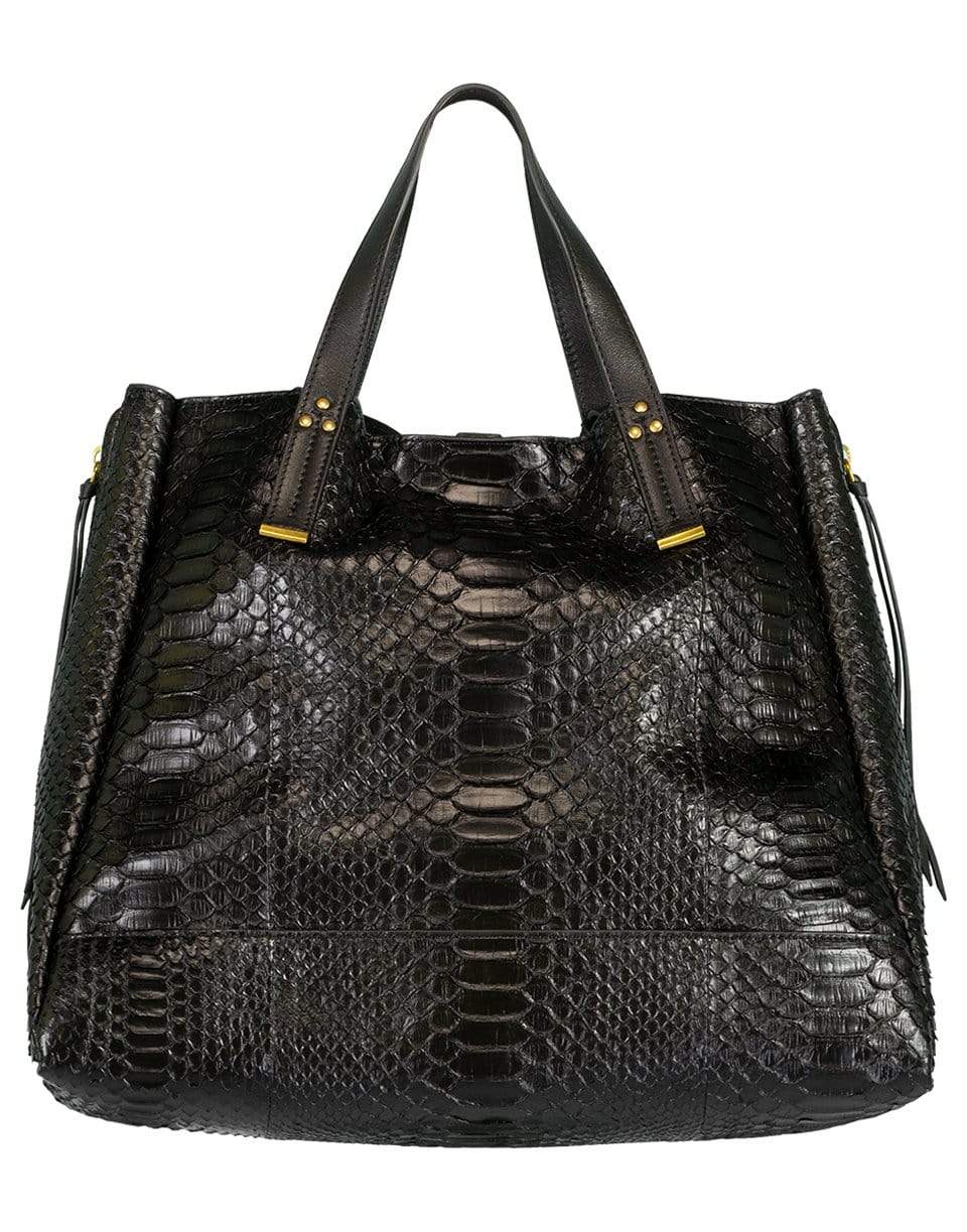 JEROME DREYFUSS-Georges Python Tote-NOIR