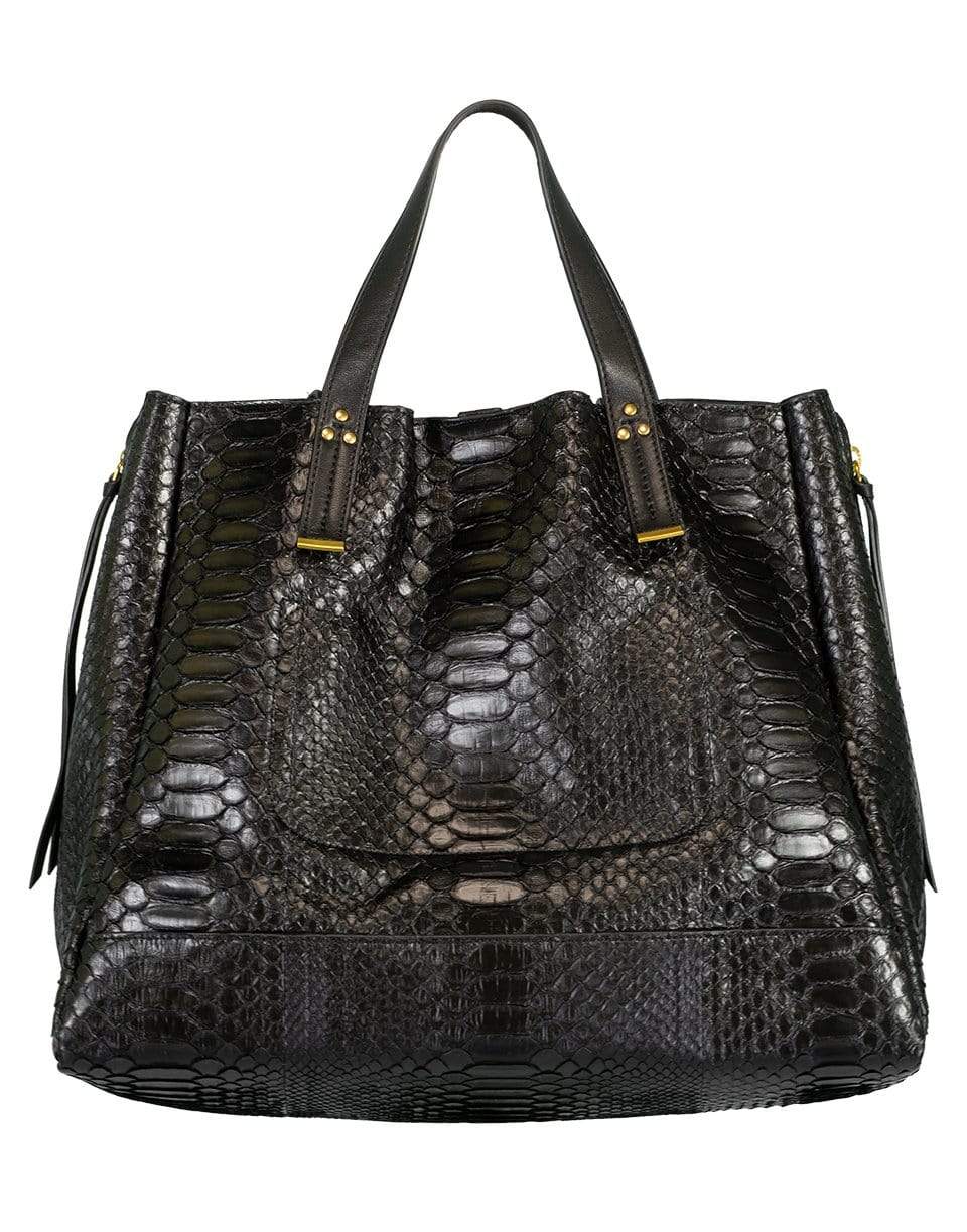 JEROME DREYFUSS-Georges Python Tote-NOIR
