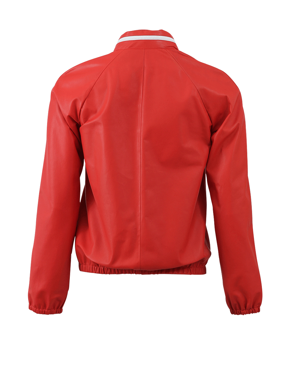 JIL SANDER-Alfa Leather Bomber Jacket-