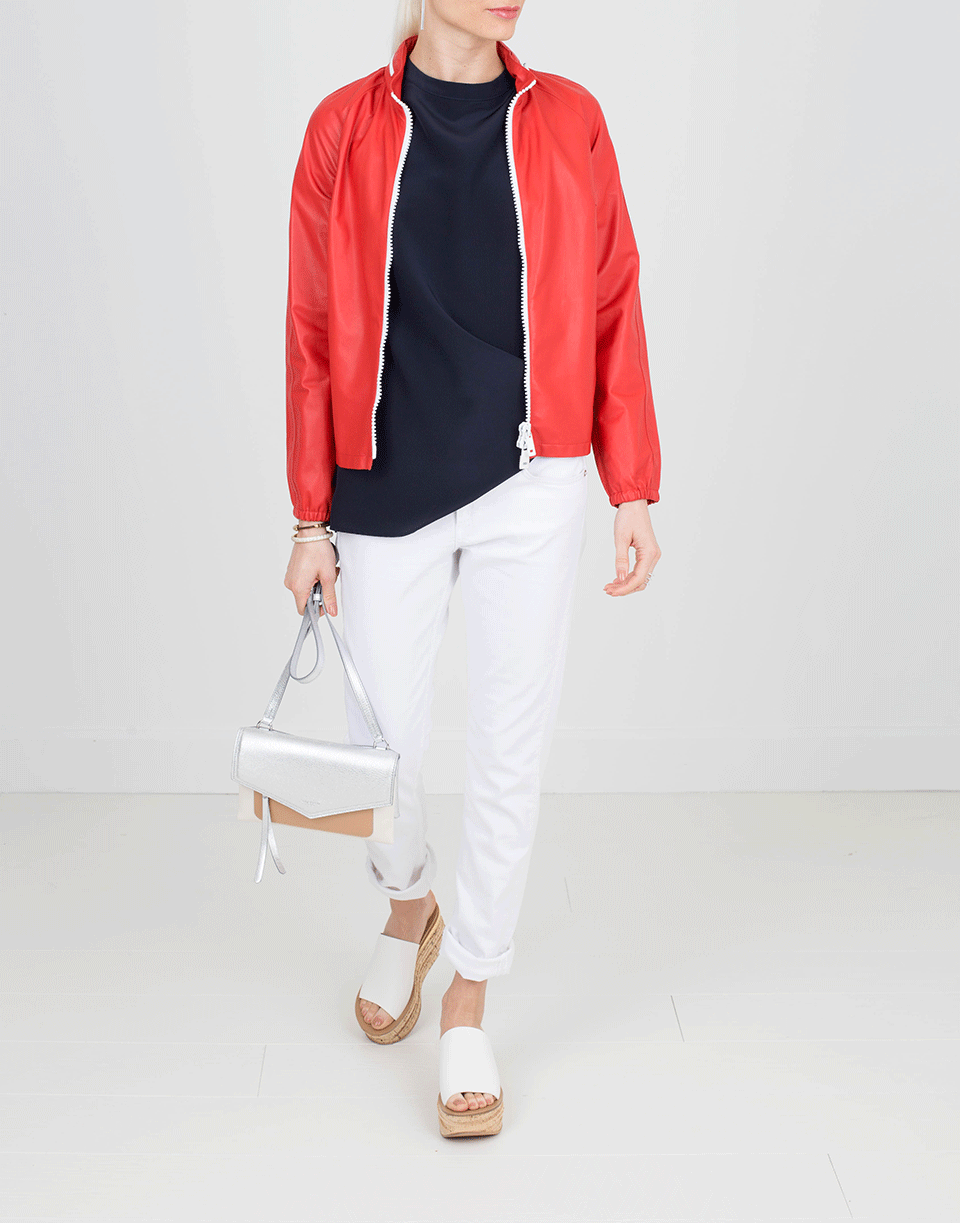 JIL SANDER-Alfa Leather Bomber Jacket-
