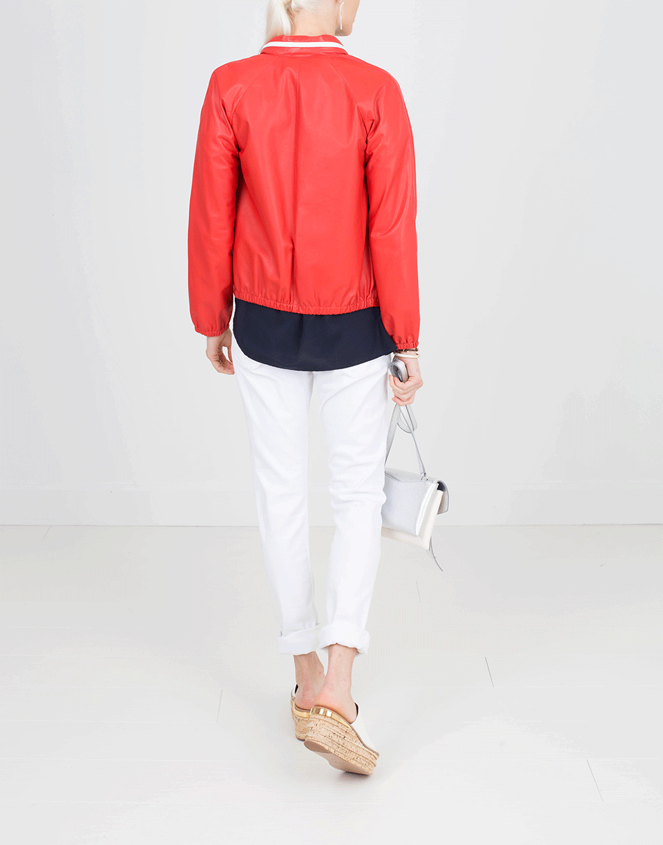 JIL SANDER-Alfa Leather Bomber Jacket-
