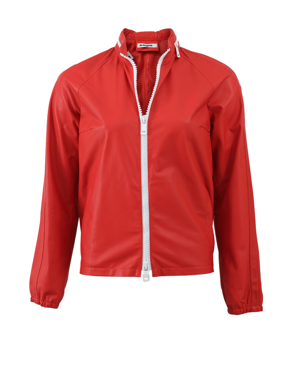 JIL SANDER-Alfa Leather Bomber Jacket-