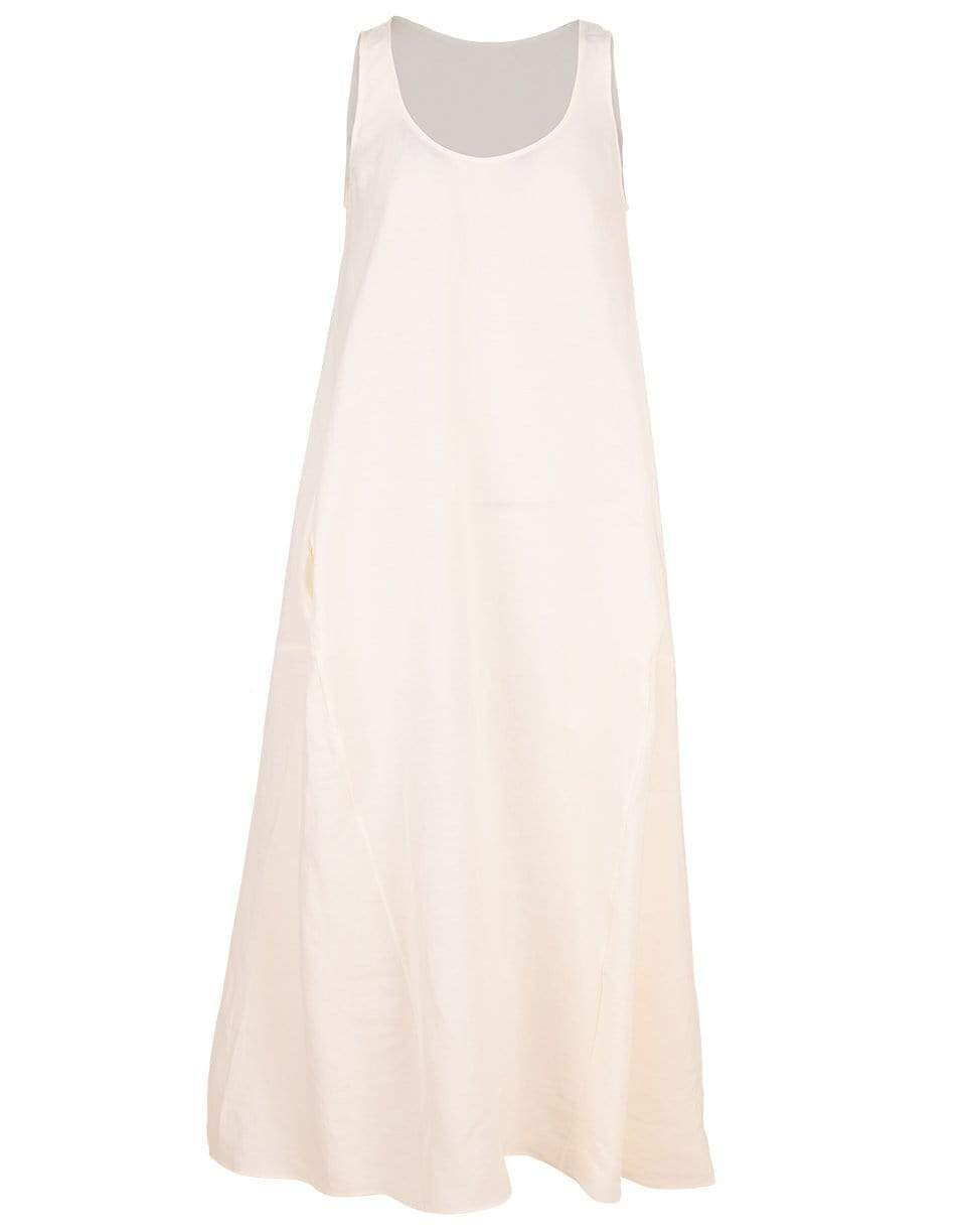 JIL SANDER-Scoopneck Maxi Dress-PORCLAIN