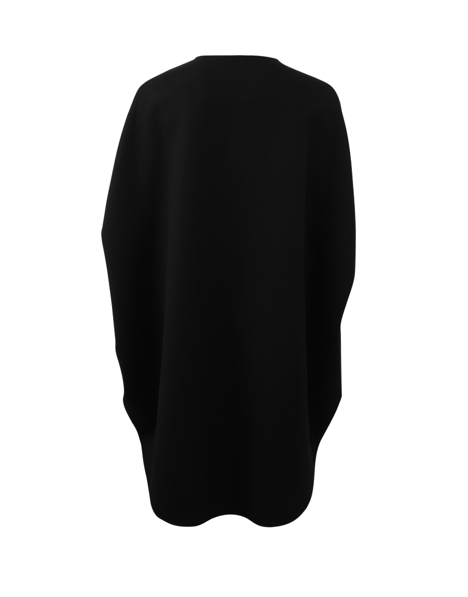JIL SANDER-Cashmere Cape-BLACK