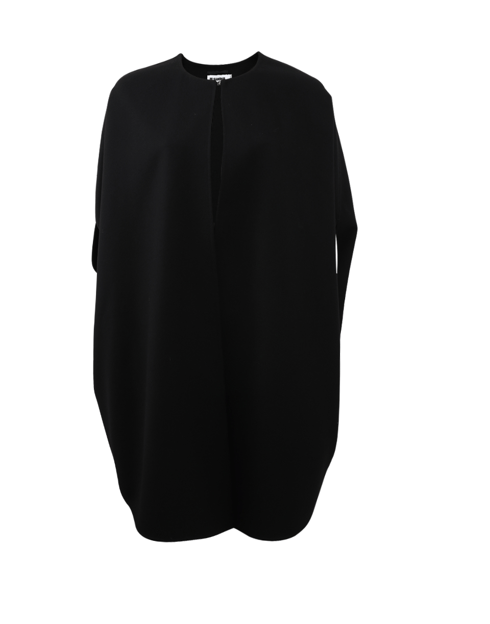JIL SANDER-Cashmere Cape-BLACK