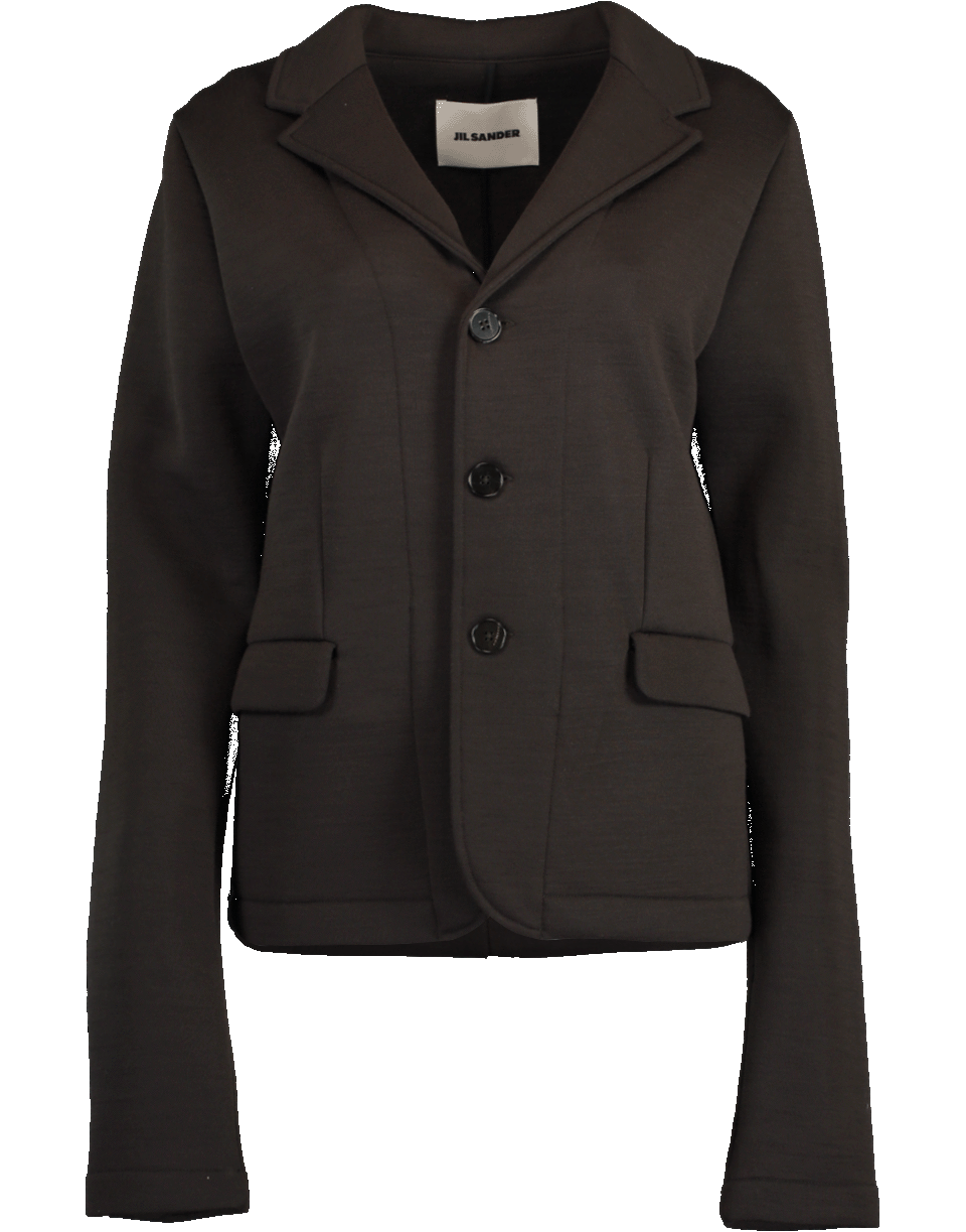 JIL SANDER-Jersey Blazer-CHOCOLAT