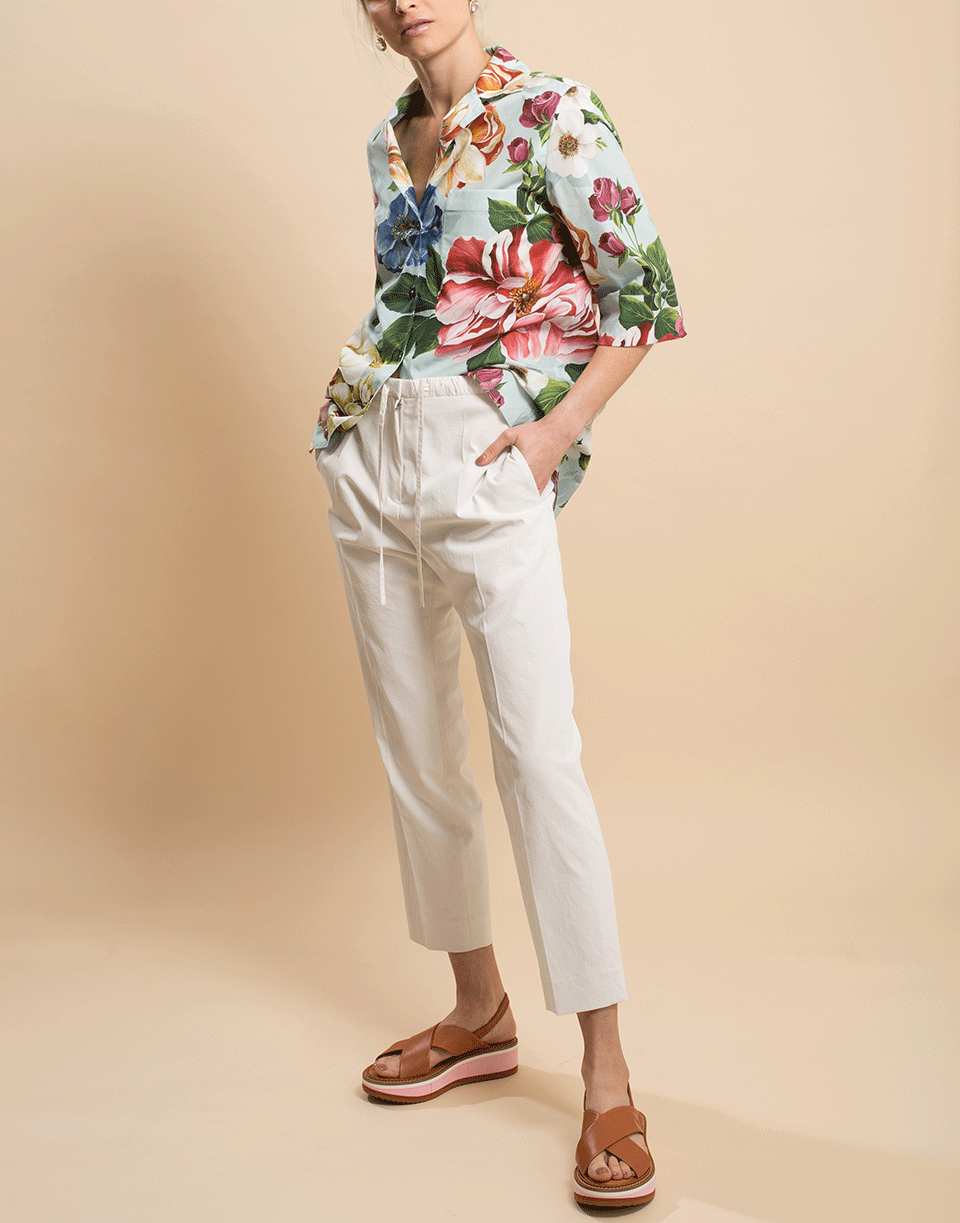 JIL SANDER-Drawstring Cropped Pant-