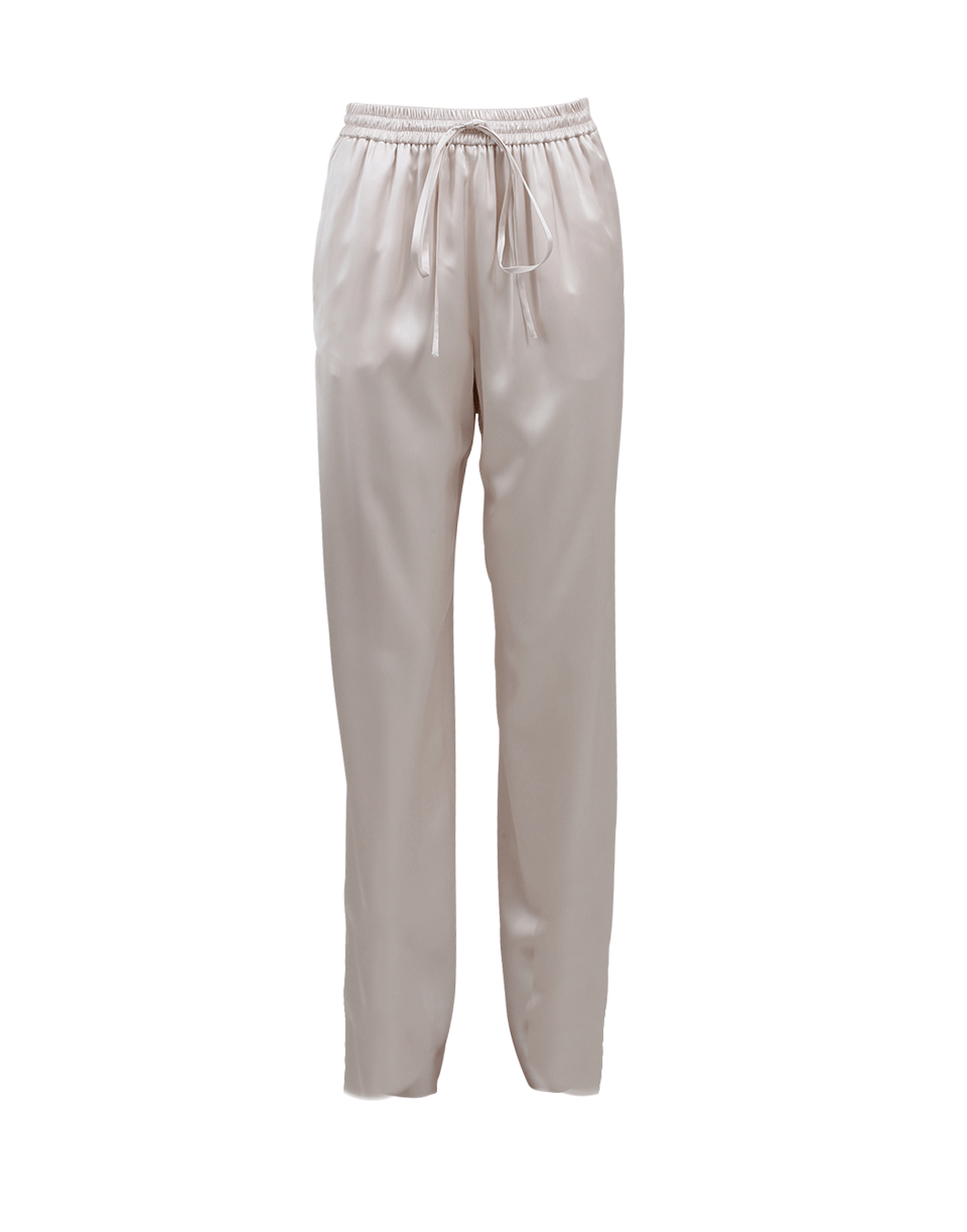 JIL SANDER-Wide Leg Drawstring Satin Pant-