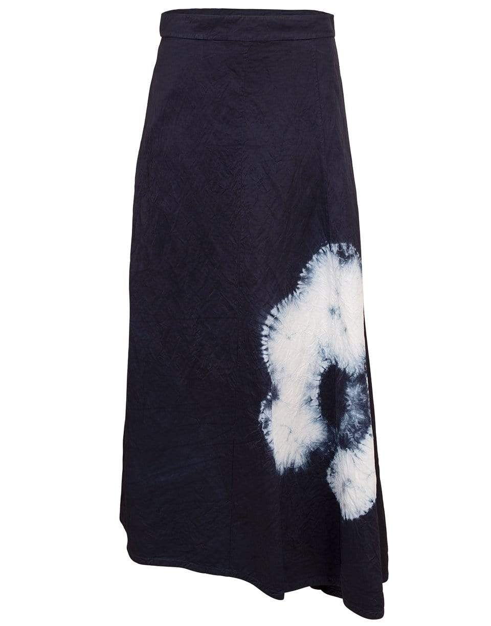 JIL SANDER-Asymmetric Shibori-Dyed Canvas Midi Mia Skirt-