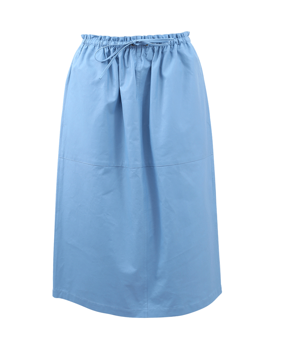 JIL SANDER-Cayena Leather Skirt-BLUE