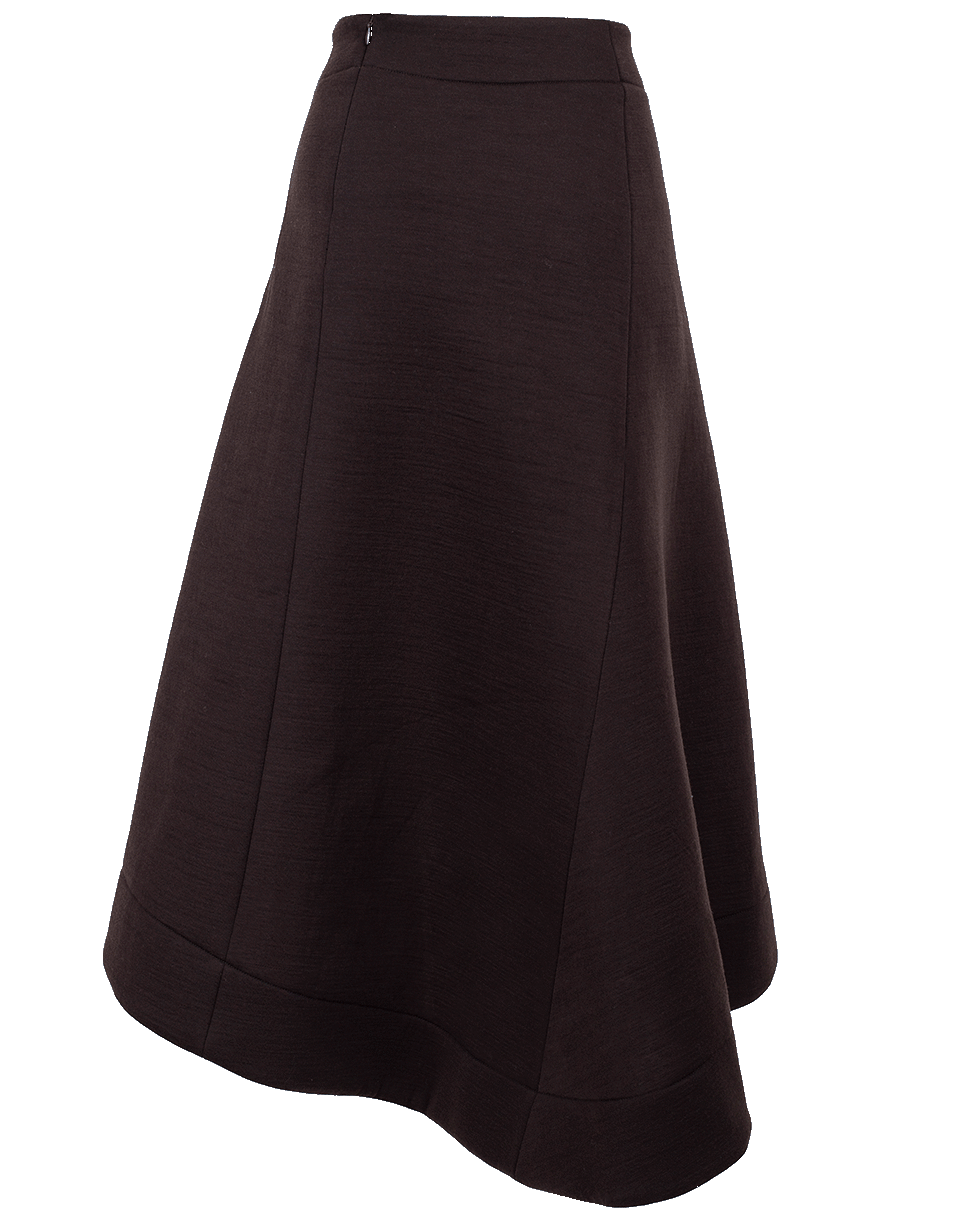 JIL SANDER-Jersey A-Line Skirt-CHOCOLAT