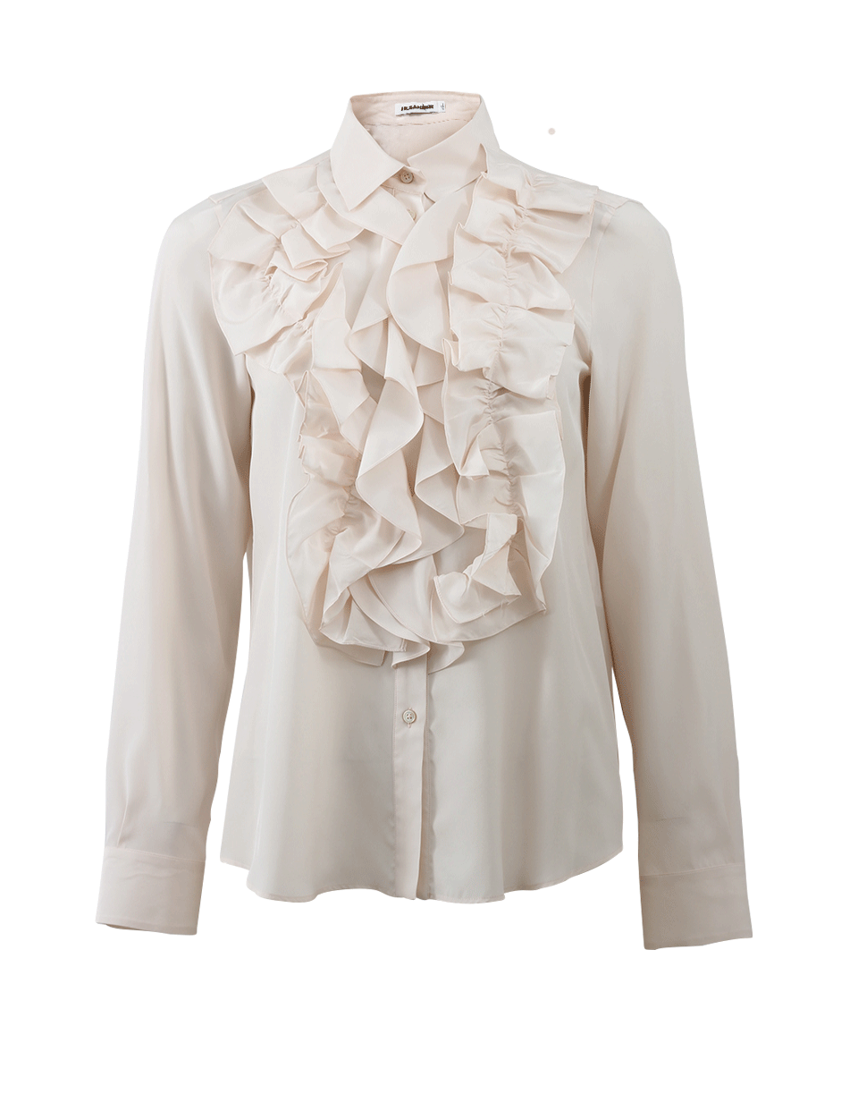 JIL SANDER-Aida Ruffle Blouse-BLUSH