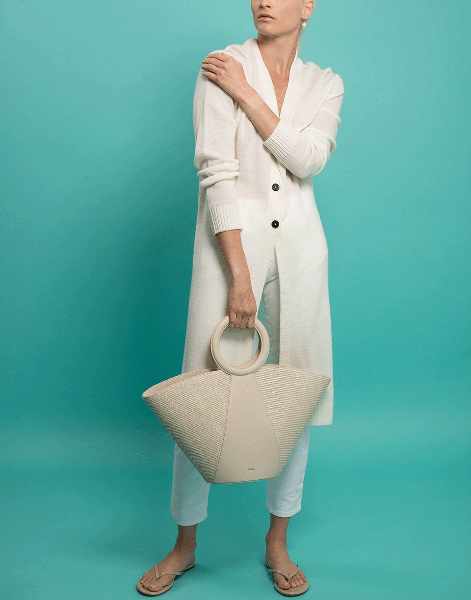 JIL SANDER-Natural Long Cardigan-