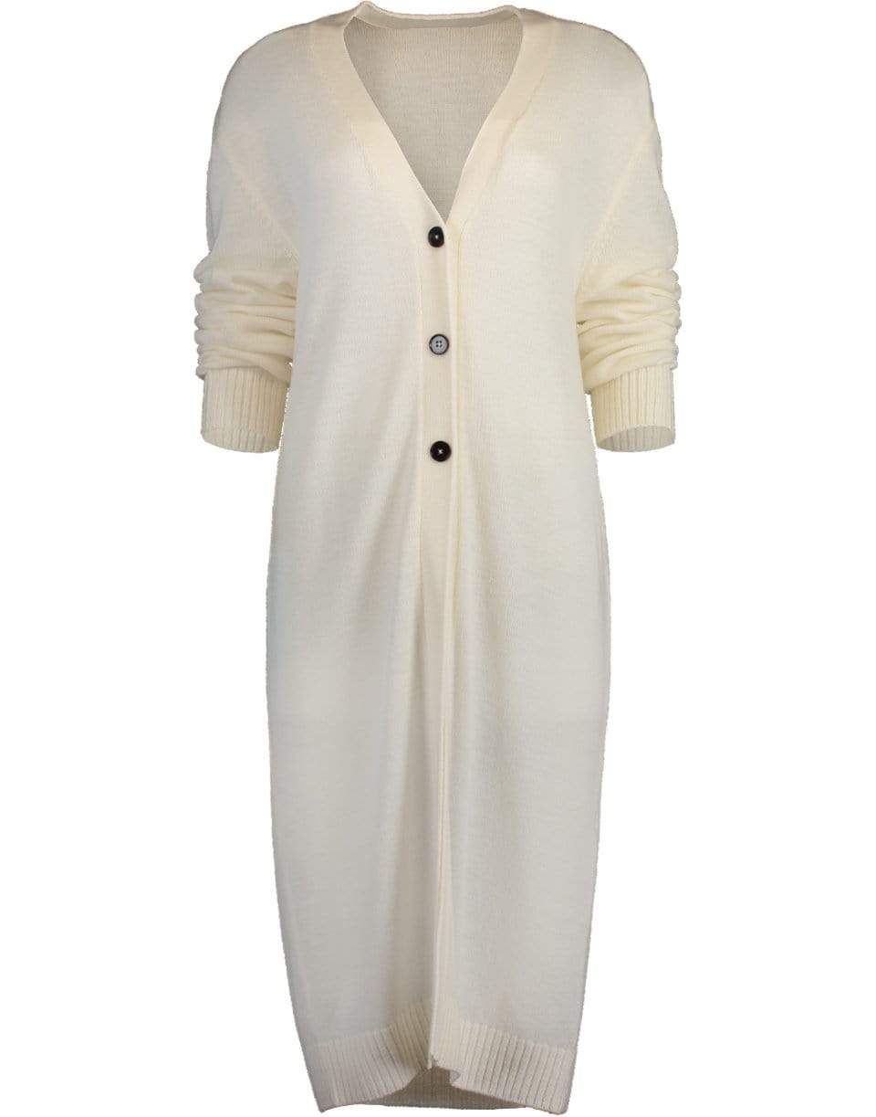JIL SANDER-Natural Long Cardigan-