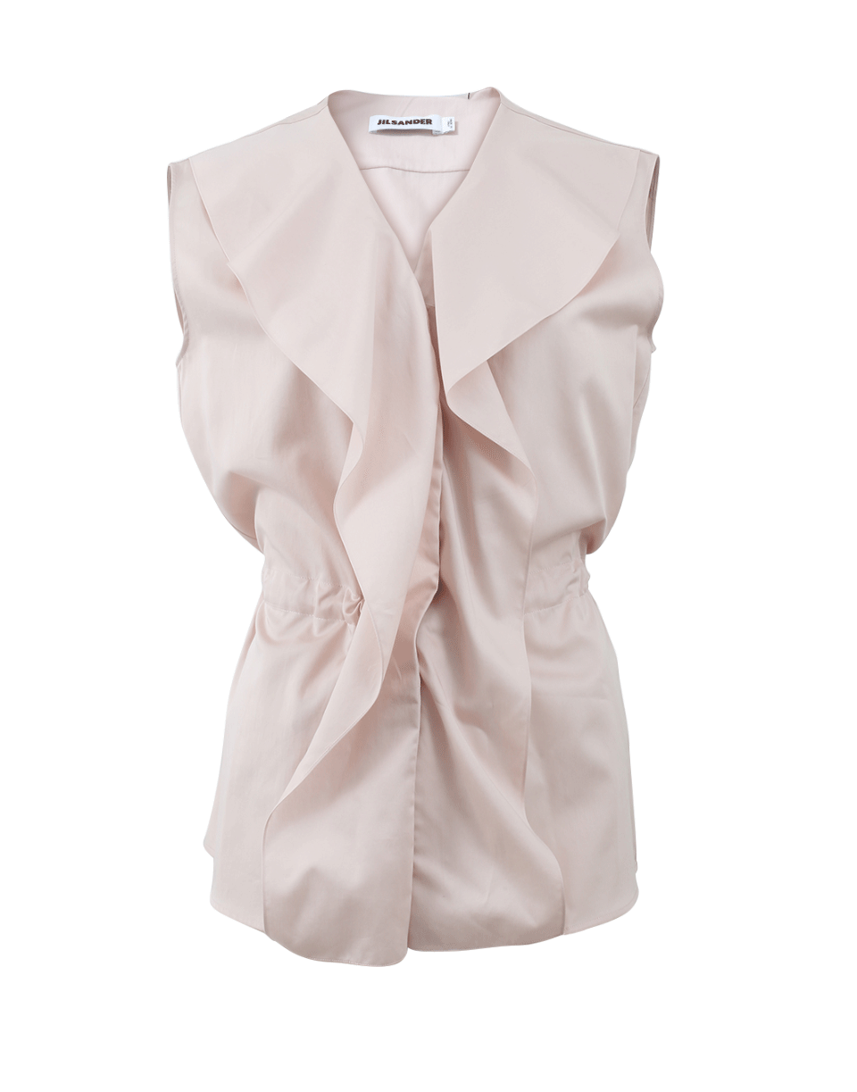 JIL SANDER-Ruffle Drawstring Waist Top-