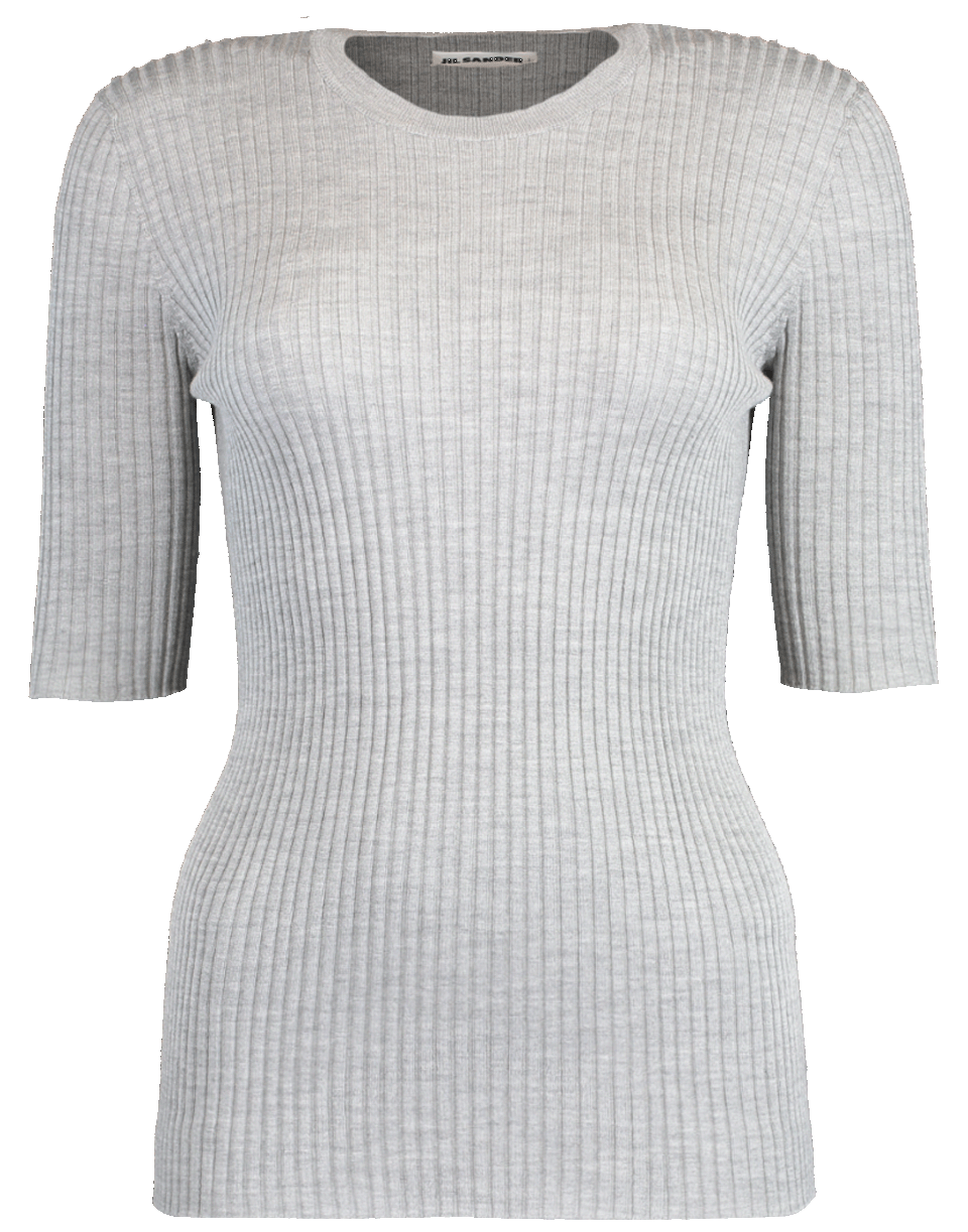 JIL SANDER-Ribbed Knit Pullover-