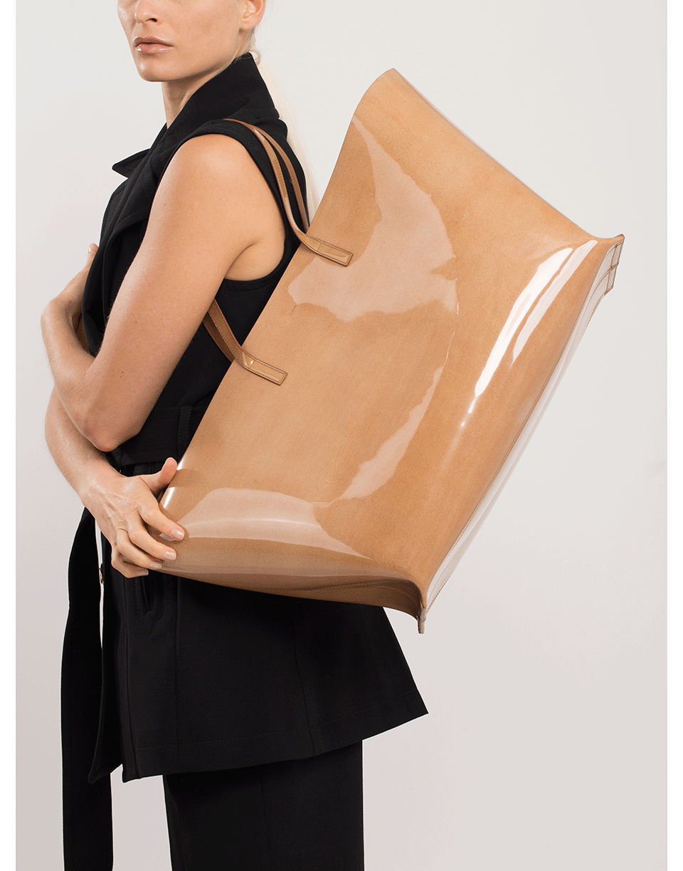 JIL SANDER-Large PVS Shopper Bag-BEIGE