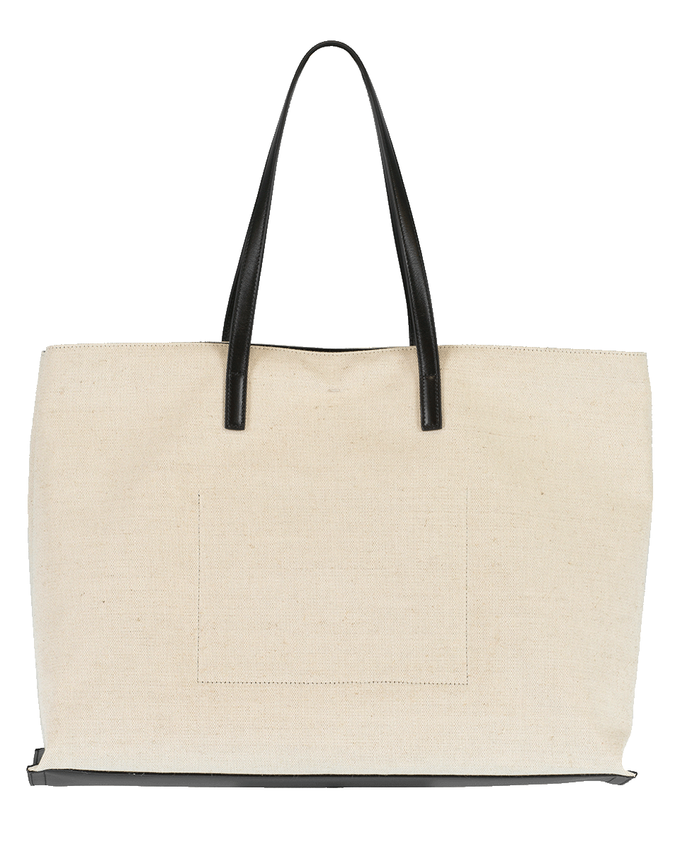 JIL SANDER-Linen Canvas Large Shopper-NATURAL