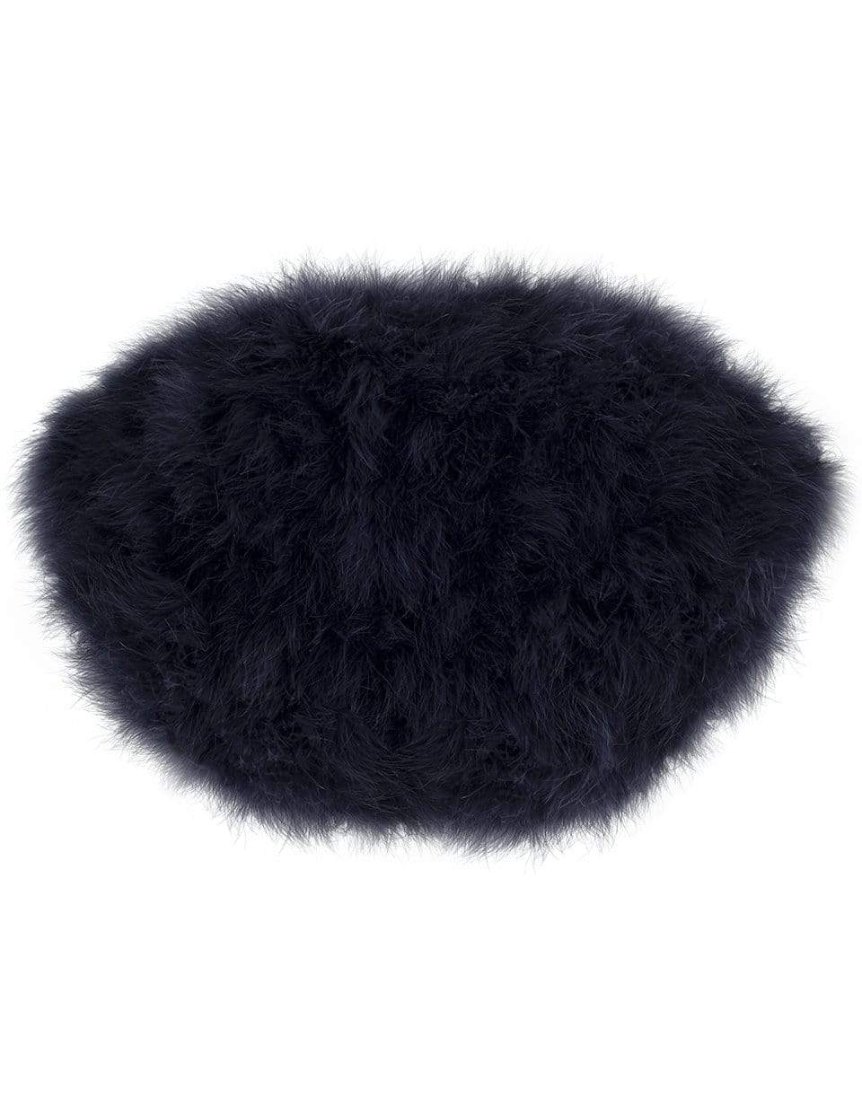 JOAN LEE-Feather Capelet-NAVY