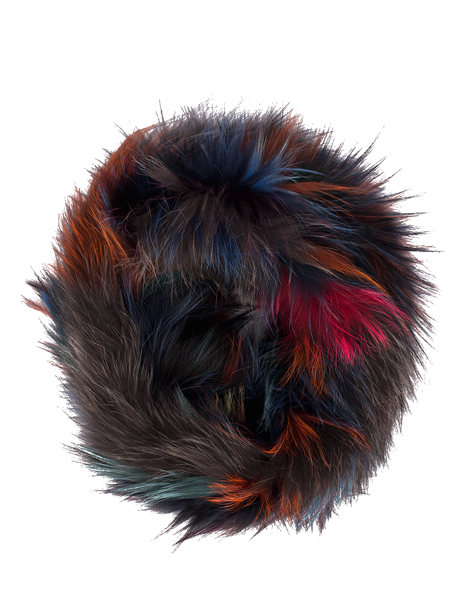 JOCELYN-Patchwork Rabbit Fur Infinity Scarf-NVYMULTI