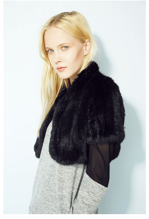 JOCELYN-Dyed Rabbit Knitted Shrug-