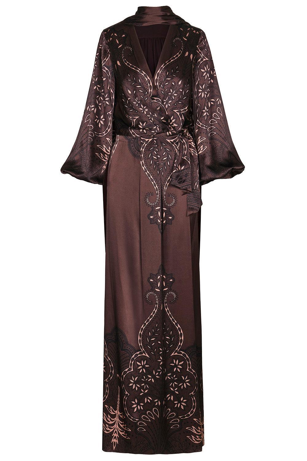 Timeless Concourse Wrap Dress-BROWN-6-CLOTHINGDRESSCASUAL-JOHANNA ORTIZ