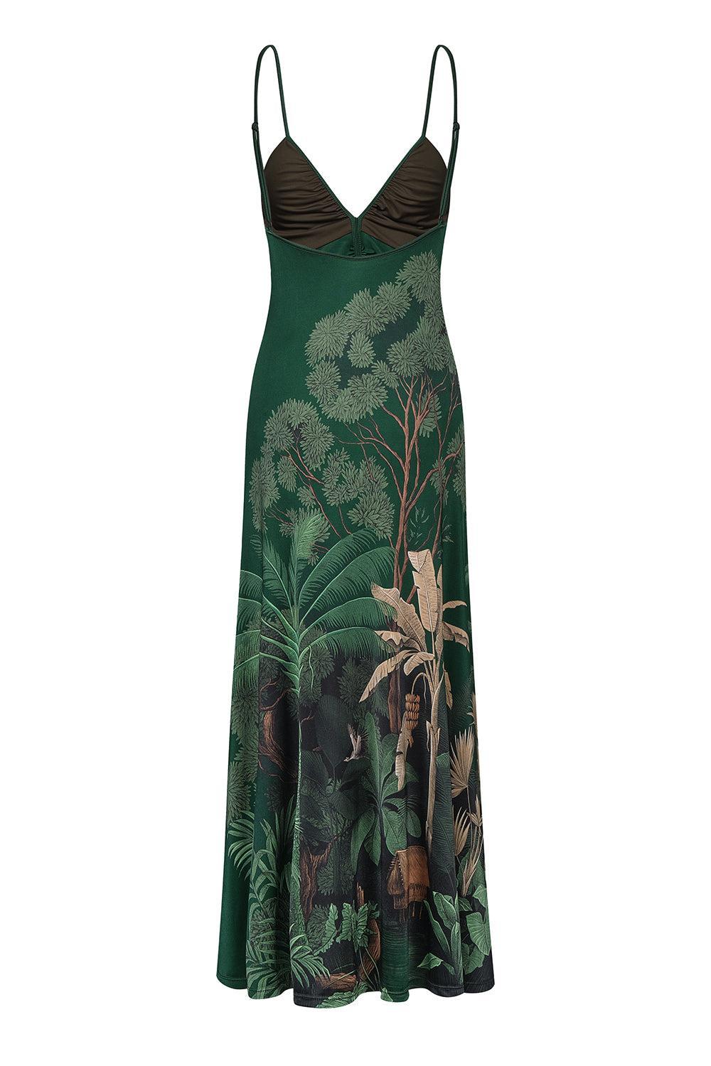 Nuestra Tierra Ankle Dress-GREEN-2-CLOTHINGDRESSCASUAL-JOHANNA ORTIZ
