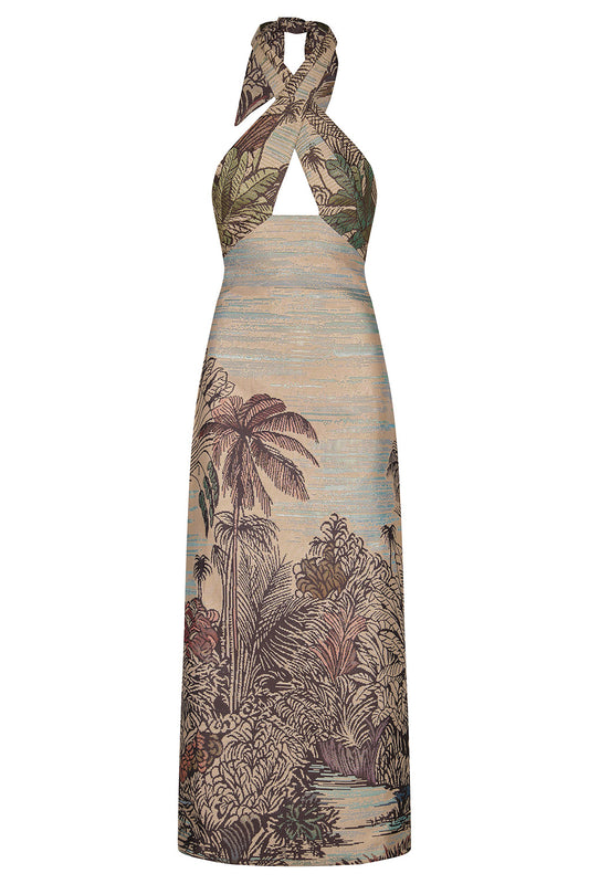 Elegant Expedition Midi Dress - Multicolor-NOVELTY-4-CLOTHINGDRESSCASUAL-JOHANNA ORTIZ