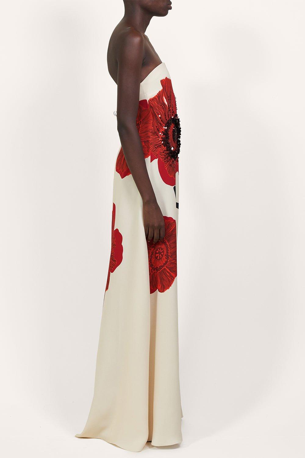 JOHANNA ORTIZ-Red Petals Dress-ECRURDBK