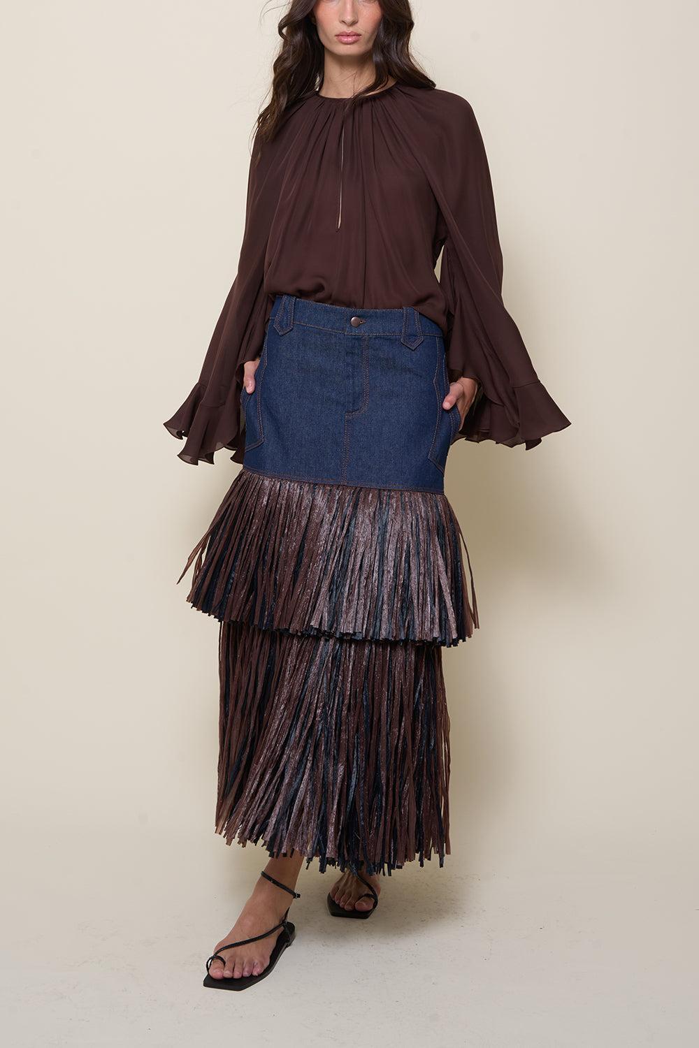 Calipso Ankle Skirt-NAVY-2-CLOTHINGSKIRTMAXI-JOHANNA ORTIZ