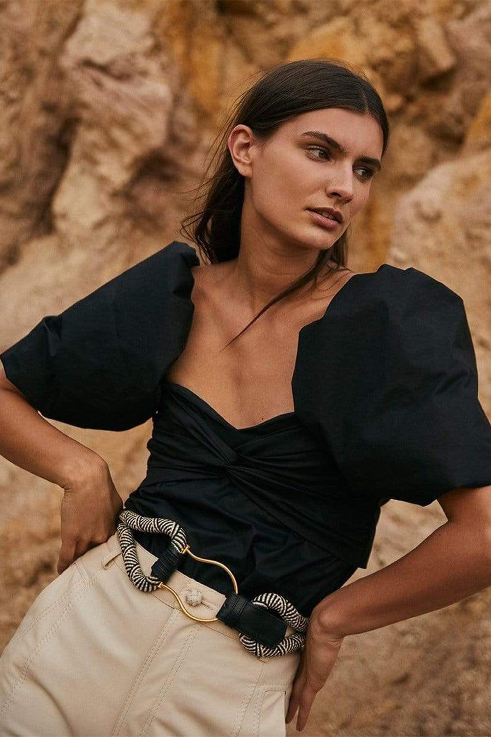 JOHANNA ORTIZ-Short Sleeve Latin Gaucho Blouse-