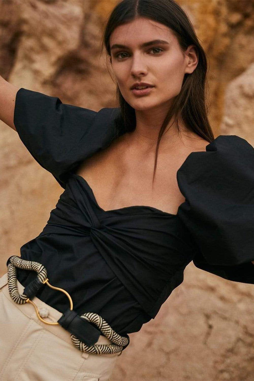 JOHANNA ORTIZ-Short Sleeve Latin Gaucho Blouse-