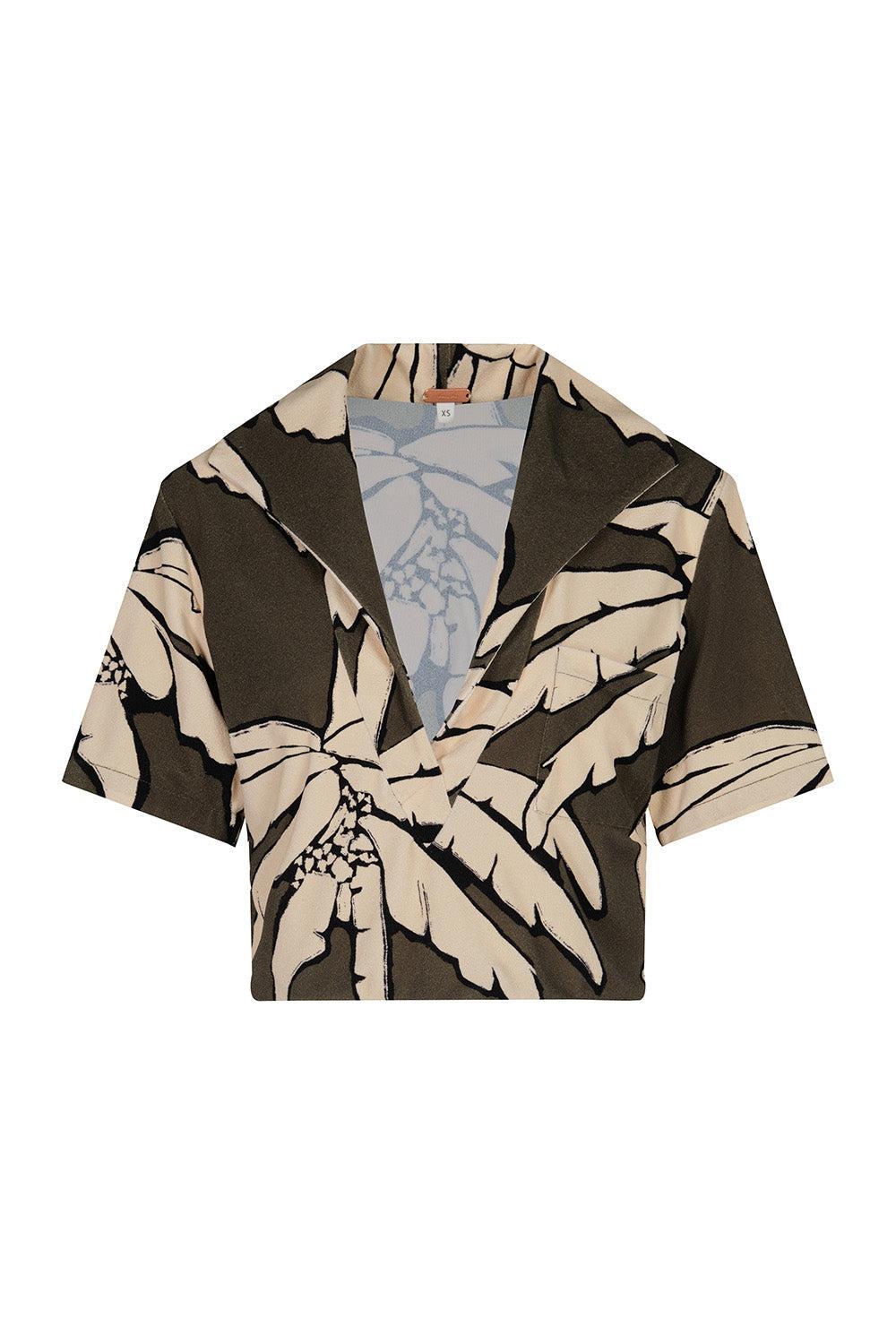 Misty Hem T-Shirt-GRN/ECRU-XS-CLOTHINGTOPT-SHIRT-JOHANNA ORTIZ