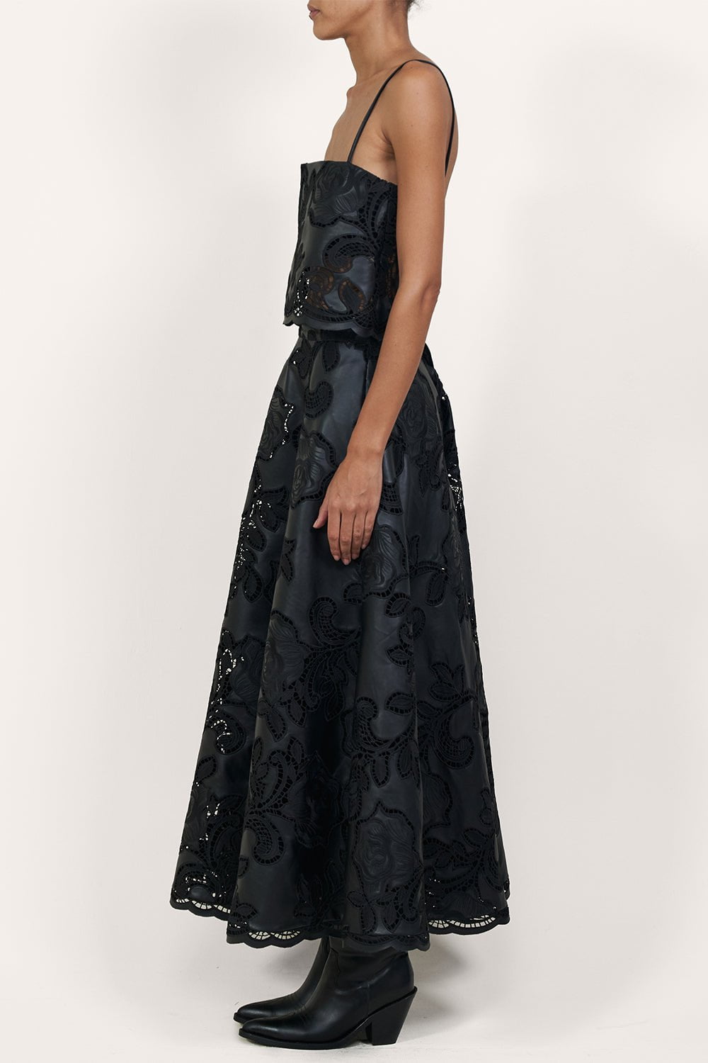 JOHANNA ORTIZ-Seduccion Lunar Top-BLACK