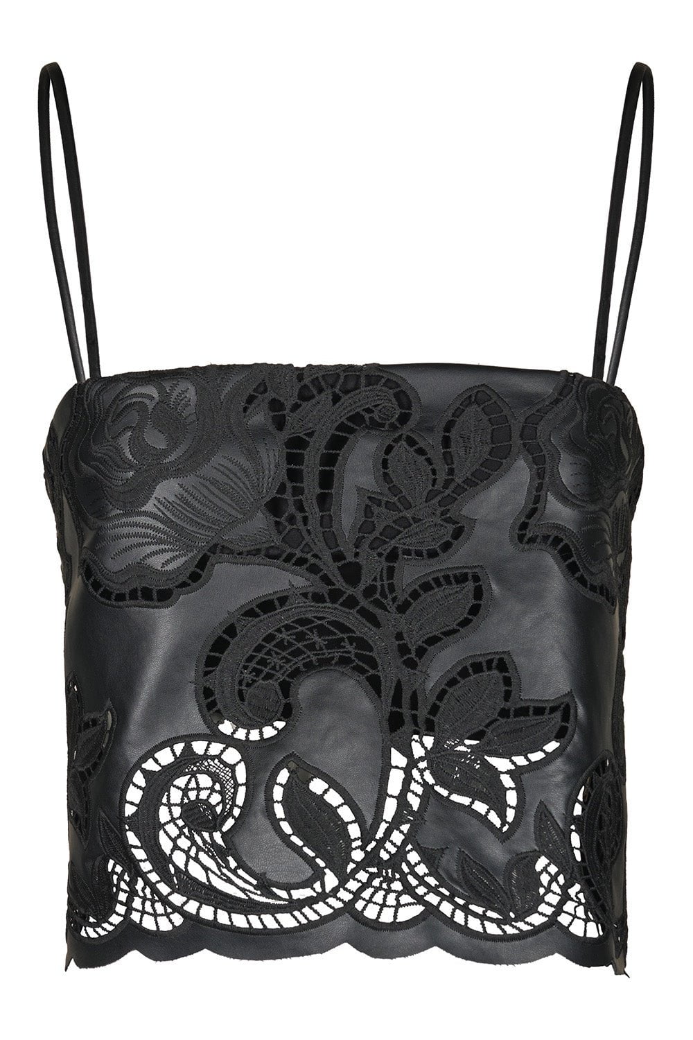 JOHANNA ORTIZ-Seduccion Lunar Top-BLACK