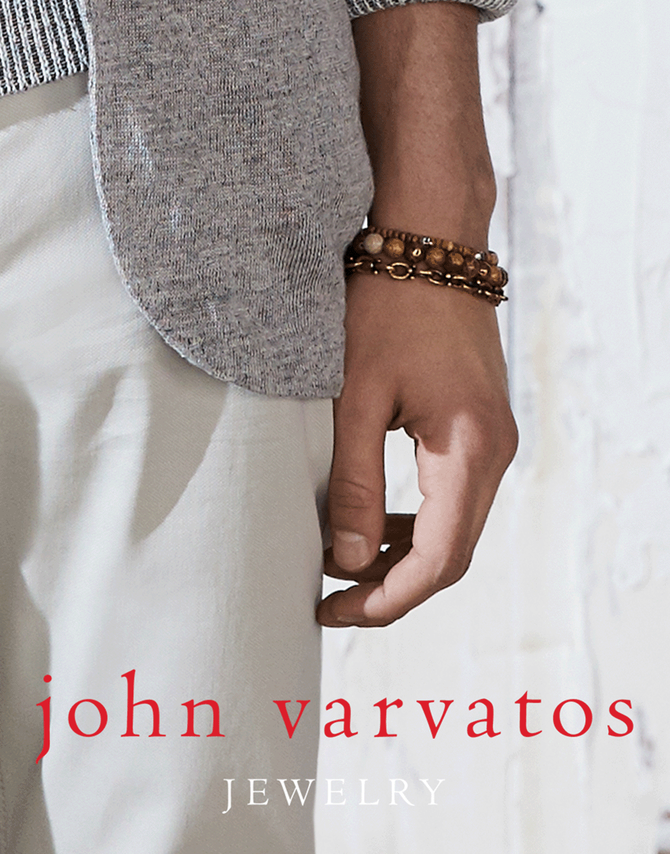 JOHN VARVATOS-Brass Oval Chain Link Bracelet-BRASS