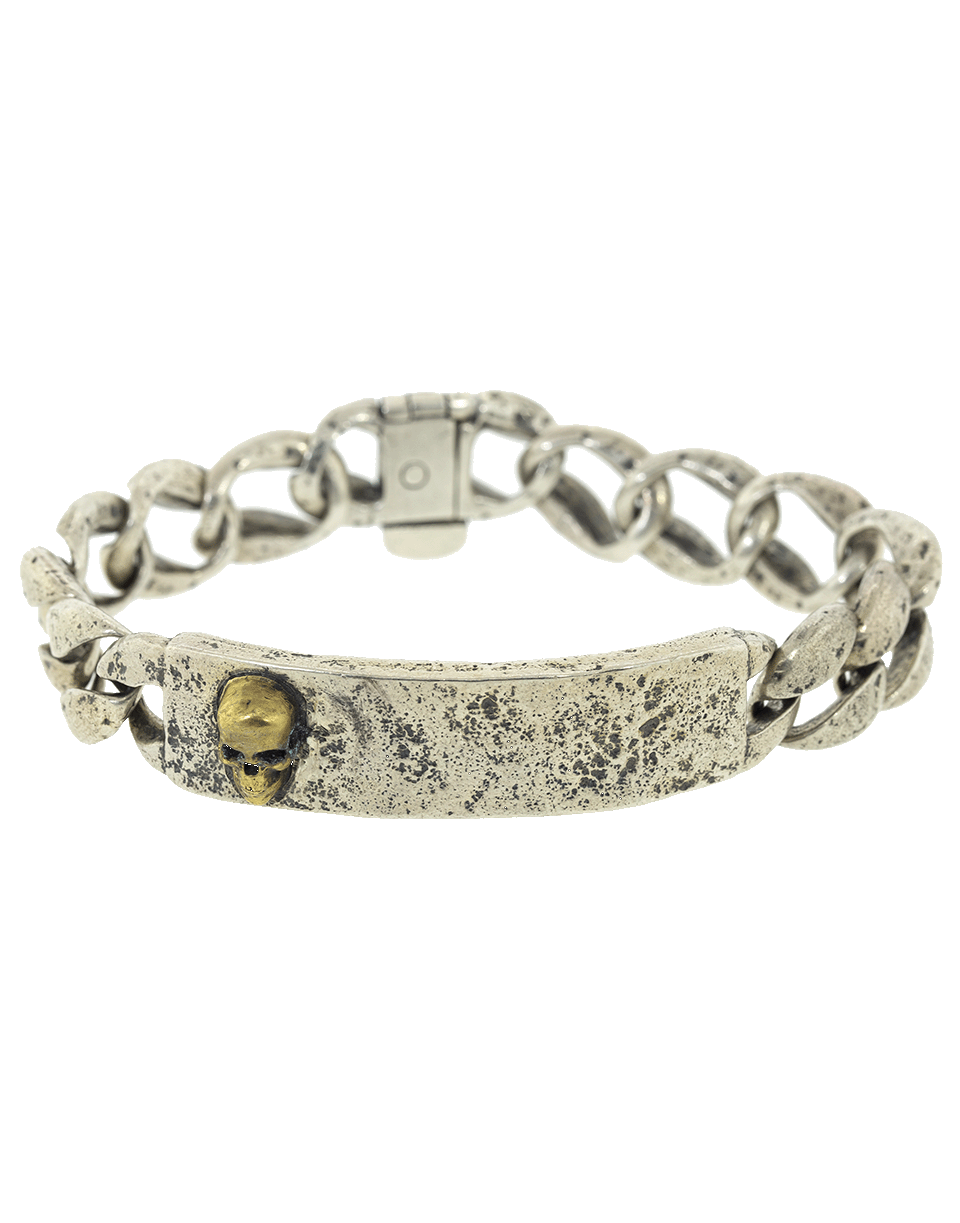 JOHN VARVATOS-Large ID Tag Link Bracelet-SILVER