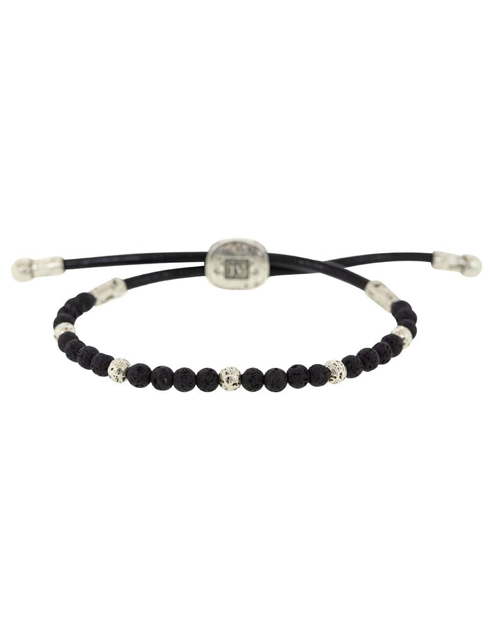 JOHN VARVATOS-Lava Beaded Sterling Silver Bracelet-SILVER