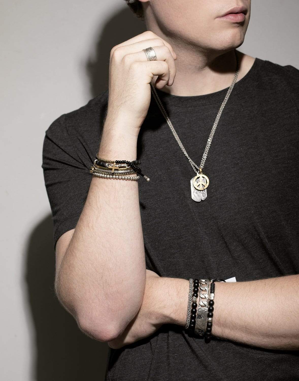 JOHN VARVATOS-Thin Brass Distressed Cuff-BRASS